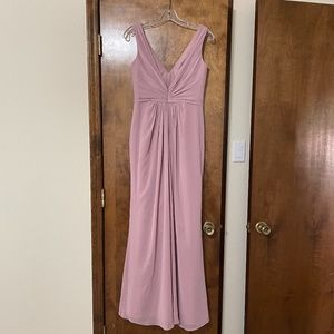Light Pink Long V-Neck Dress, Size 4
